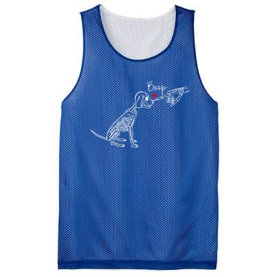 Dog Skeleton Boop Dog Funny Halloween Gift Mesh Reversible Basketball Jersey Tank