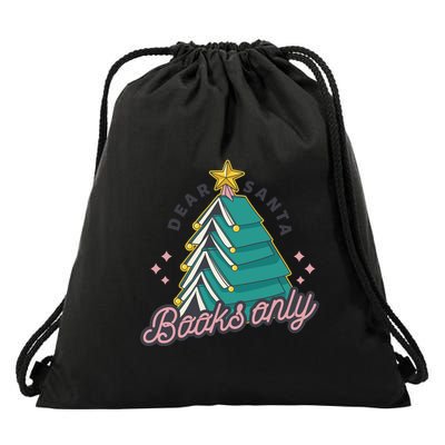 Dear Santa Books Only Drawstring Bag