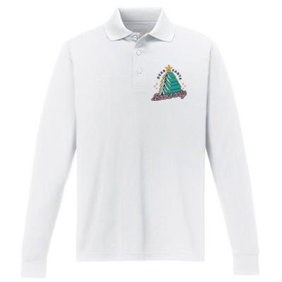 Dear Santa Books Only Performance Long Sleeve Polo