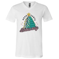 Dear Santa Books Only V-Neck T-Shirt