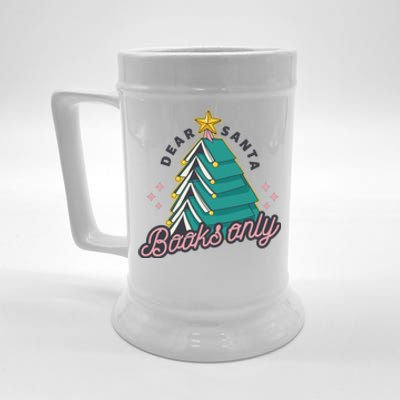 Dear Santa Books Only Beer Stein