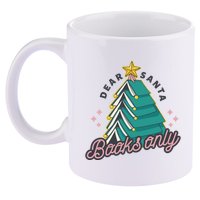 Dear Santa Books Only 11oz C Handle Ceramic Mug