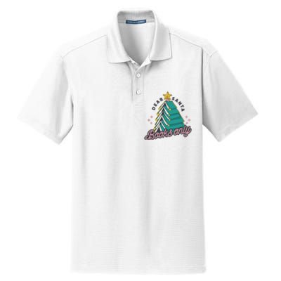 Dear Santa Books Only Dry Zone Grid Polo