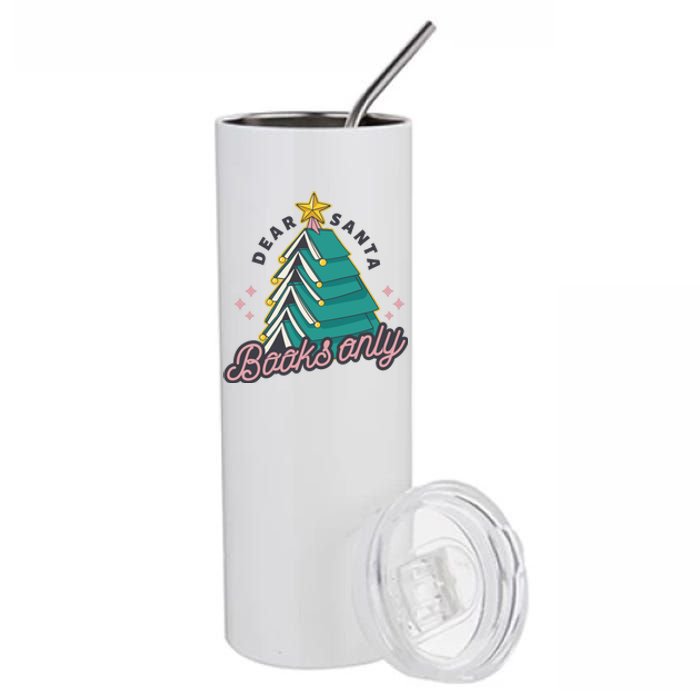 Dear Santa Books Only Stainless Steel Tumbler