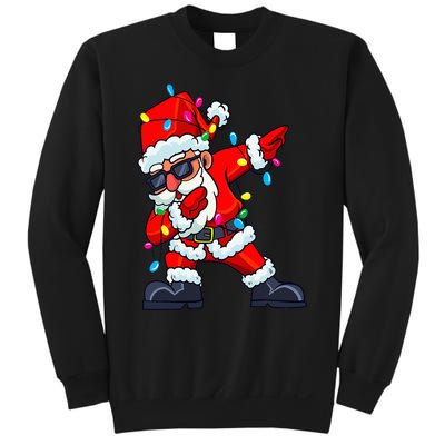 Dabbing Santa Claus Christmas Tree Lights  Dab Xmas Sweatshirt