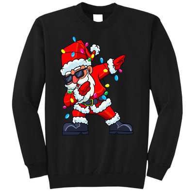 Dabbing Santa Claus Christmas Tree Lights  Dab Xmas Tall Sweatshirt