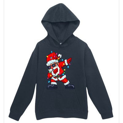 Dabbing Santa Claus Christmas Tree Lights  Dab Xmas Urban Pullover Hoodie