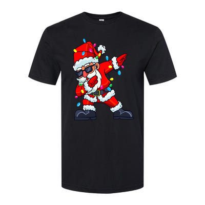 Dabbing Santa Claus Christmas Tree Lights  Dab Xmas Softstyle CVC T-Shirt