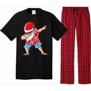 Dabbing Santa Christmas In July Hawaiian Xmas Dab Pajama Set