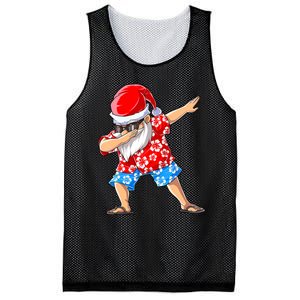 Dabbing Santa Christmas In July Hawaiian Xmas Dab Mesh Reversible Basketball Jersey Tank