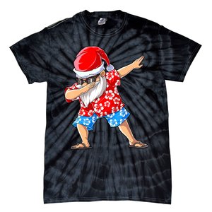 Dabbing Santa Christmas In July Hawaiian Xmas Dab Tie-Dye T-Shirt