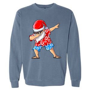 Dabbing Santa Christmas In July Hawaiian Xmas Dab Garment-Dyed Sweatshirt