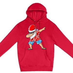 Dabbing Santa Christmas In July Hawaiian Xmas Dab Premium Pullover Hoodie