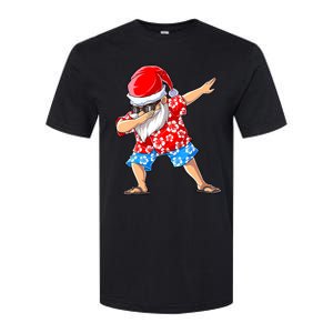 Dabbing Santa Christmas In July Hawaiian Xmas Dab Softstyle CVC T-Shirt