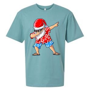 Dabbing Santa Christmas In July Hawaiian Xmas Dab Sueded Cloud Jersey T-Shirt