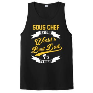 Dad Sous Chef Gift Sous Chef By Day Dad At Night Gift PosiCharge Competitor Tank