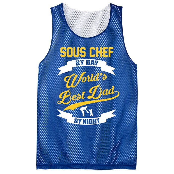 Dad Sous Chef Gift Sous Chef By Day Dad At Night Gift Mesh Reversible Basketball Jersey Tank