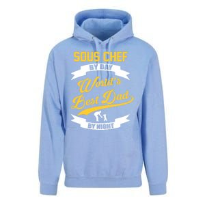 Dad Sous Chef Gift Sous Chef By Day Dad At Night Gift Unisex Surf Hoodie