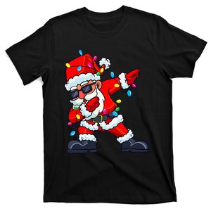 Dabbing Santa Claus Christmas Tree Lights Dab Xmas T-Shirt