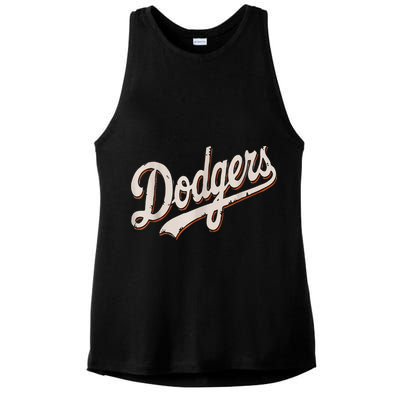 Dodgers Style Classic Ladies PosiCharge Tri-Blend Wicking Tank