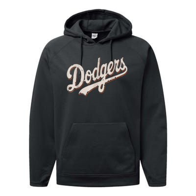 Dodgers Style Classic Performance Fleece Hoodie