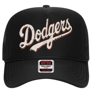 Dodgers Style Classic High Crown Mesh Back Trucker Hat