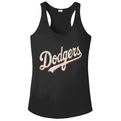 Dodgers Style Classic Ladies PosiCharge Competitor Racerback Tank
