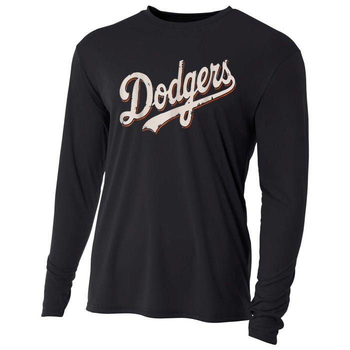 Dodgers Style Classic Cooling Performance Long Sleeve Crew