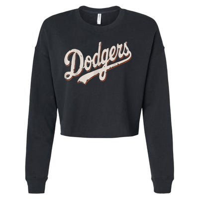 Dodgers Style Classic Cropped Pullover Crew