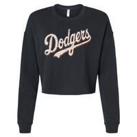 Dodgers Style Classic Cropped Pullover Crew