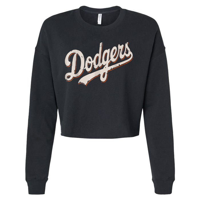 Dodgers Style Classic Cropped Pullover Crew