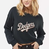 Dodgers Style Classic Cropped Pullover Crew