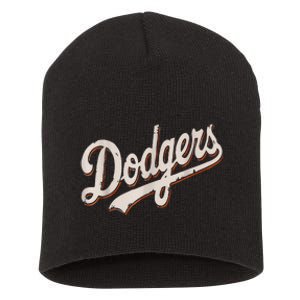 Dodgers Style Classic Short Acrylic Beanie