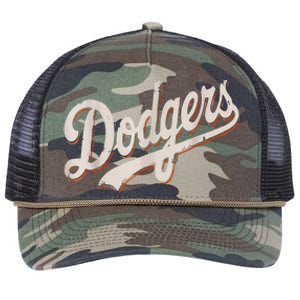 Dodgers Style Classic Retro Rope Trucker Hat Cap