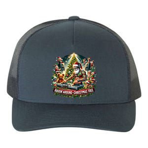 Dj Santa Claus Rockin Christmas Tree Music Xmas Winter Gift Yupoong Adult 5-Panel Trucker Hat