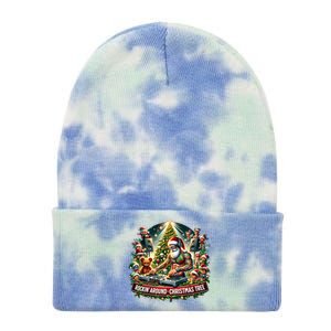 Dj Santa Claus Rockin Christmas Tree Music Xmas Winter Gift Tie Dye 12in Knit Beanie