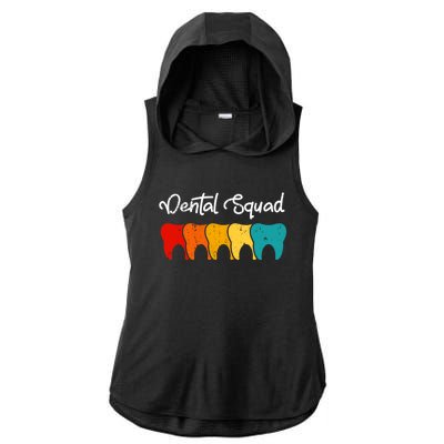 Dental Squad Costume Dental Assistant Funny Gift Ladies PosiCharge Tri-Blend Wicking Draft Hoodie Tank