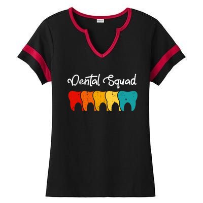 Dental Squad Costume Dental Assistant Funny Gift Ladies Halftime Notch Neck Tee