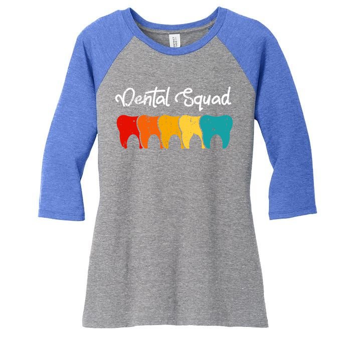 Dental Squad Costume Dental Assistant Funny Gift Women's Tri-Blend 3/4-Sleeve Raglan Shirt