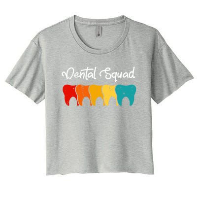 Dental Squad Costume Dental Assistant Funny Gift Women's Crop Top Tee