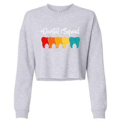 Dental Squad Costume Dental Assistant Funny Gift Cropped Pullover Crew