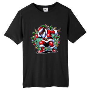 Dabbing Santa Claus Black African American Matching Xmas Pjs Tall Fusion ChromaSoft Performance T-Shirt