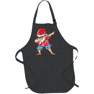 Dabbing Santa Christmas In July Hawaiian Xmas Dab Full-Length Apron With Pockets