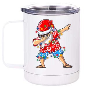 Dabbing Santa Christmas In July Hawaiian Xmas Dab 12 oz Stainless Steel Tumbler Cup