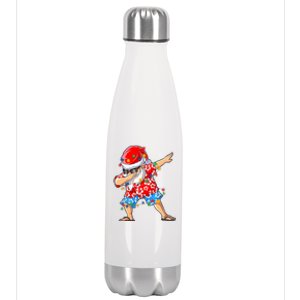 Dabbing Santa Christmas In July Hawaiian Xmas Dab Stainless Steel Insulated Water Bottle