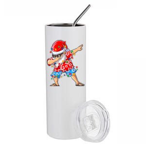 Dabbing Santa Christmas In July Hawaiian Xmas Dab Stainless Steel Tumbler