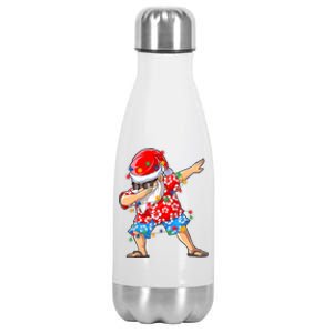 Dabbing Santa Christmas In July Hawaiian Xmas Dab Stainless Steel Insulated Water Bottle