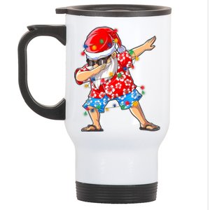 Dabbing Santa Christmas In July Hawaiian Xmas Dab Stainless Steel Travel Mug