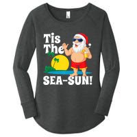 Drinking Santa Claus Tis The Seasun Christmas In July Gift Women's Perfect Tri Tunic Long Sleeve Shirt