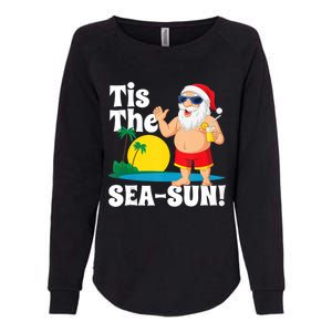 Drinking Santa Claus Tis The Seasun Christmas In July Gift Womens California Wash Sweatshirt